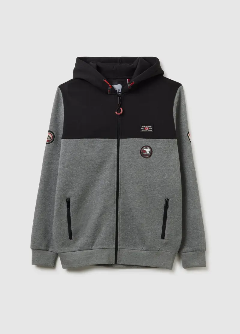 CANADA TRAIL UOMO, Felpa In Misto Cotone Multicolor Regular Fit, Uomo, Multicolor, Taglia: S