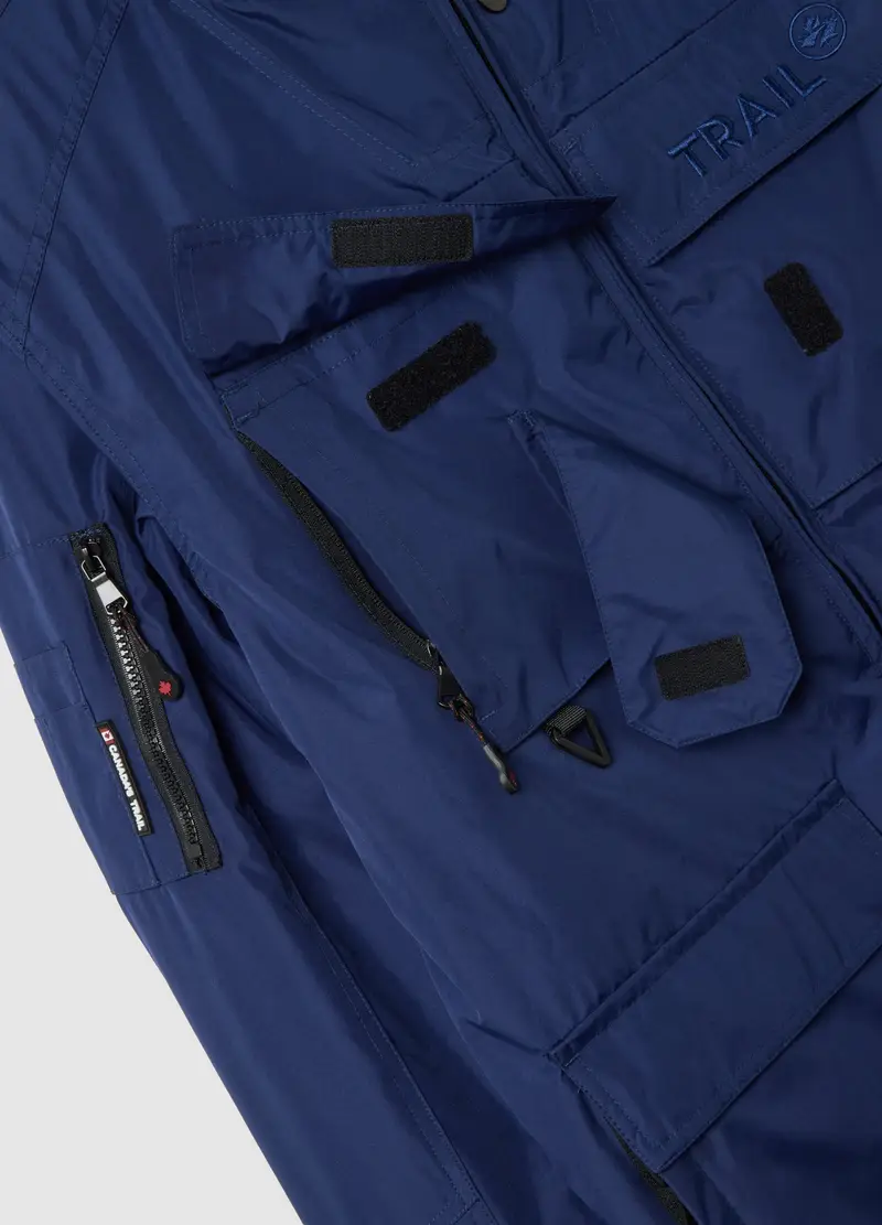 Giacca Blu Pesante Con Cappuccio, Uomo, Viola miniatura 2