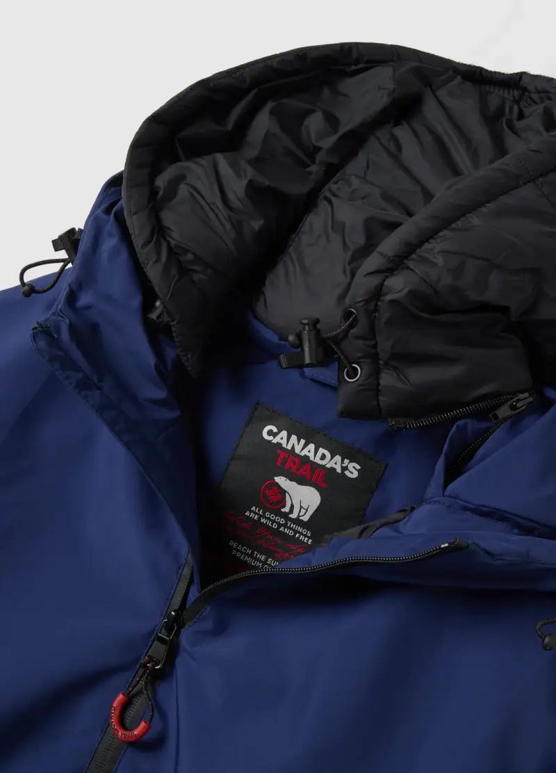 Giacca Blu Pesante Con Cappuccio, Uomo, Viola miniatura 2