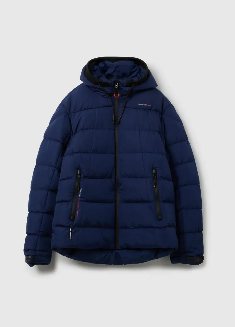 Giacca Imbottita Blu Regular Con Zip, Uomo, Blu