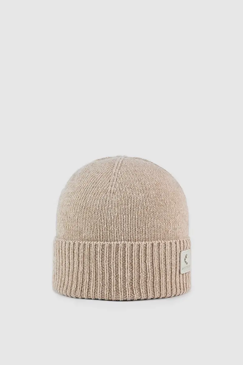 Beanie con lana e cachemire BEI