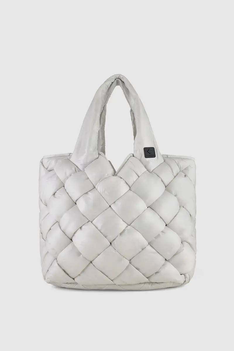 Borsa tote intrecciata riciclata Dawn Blue