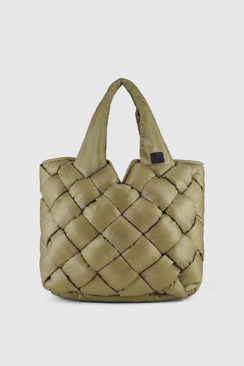 Borsa tote intrecciata riciclata Dried Herbs