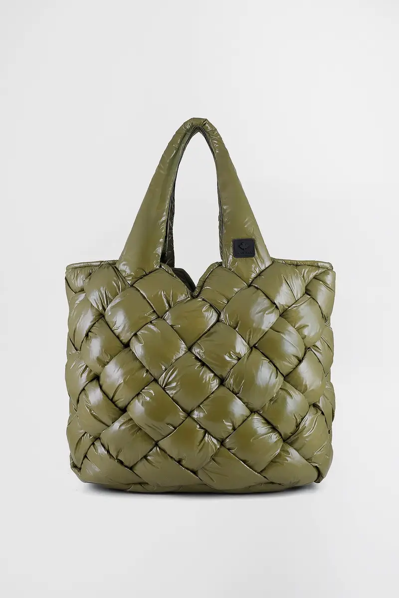 Borsa tote intrecciata riciclata REDRHB