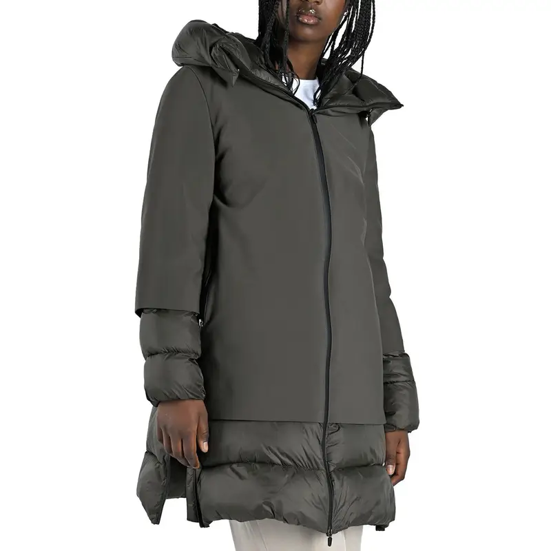 PIUMINO LUNGO CON CAPPUCCIO B MAT BECANCOUR DONNA Verde