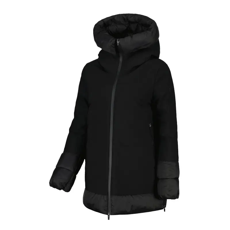 PIUMINO MID CON CAPPUCCIO B MAT BECANCOUR DONNA Nero