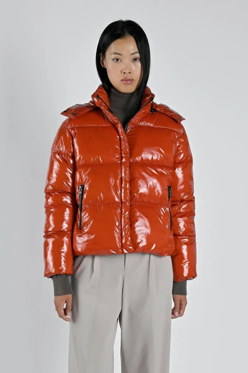 Giacca Mingan recycled Recycled glossy chili oil