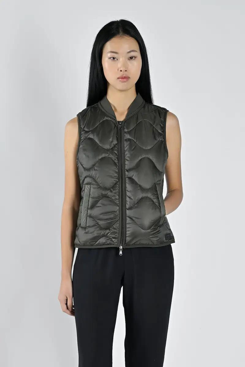 Gilet recycled Joanne BLACK OLIVE