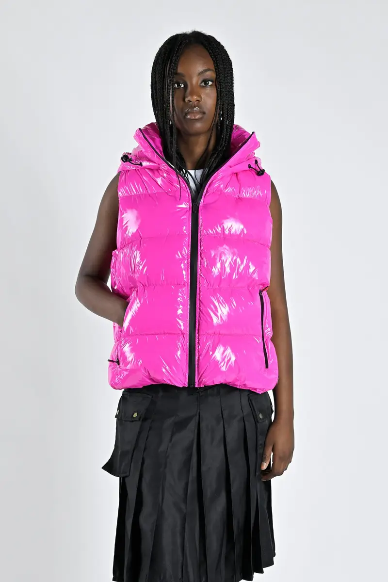 Salluit vest Recycled glossy fuxia