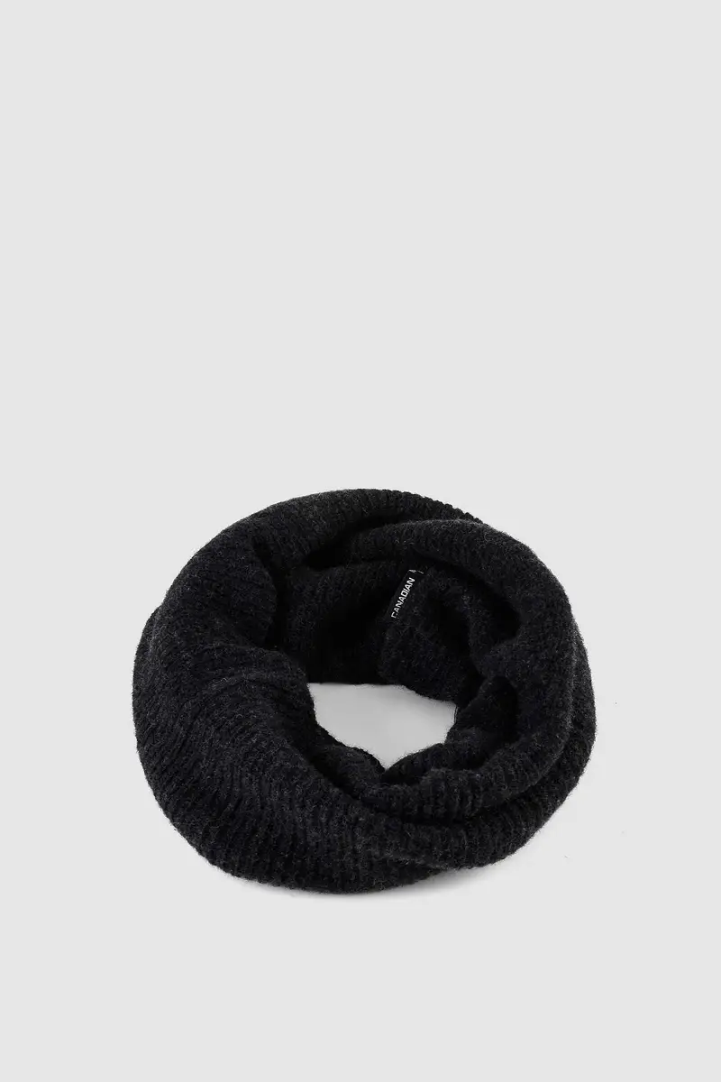 Scaldacollo in lana unisex BLACK