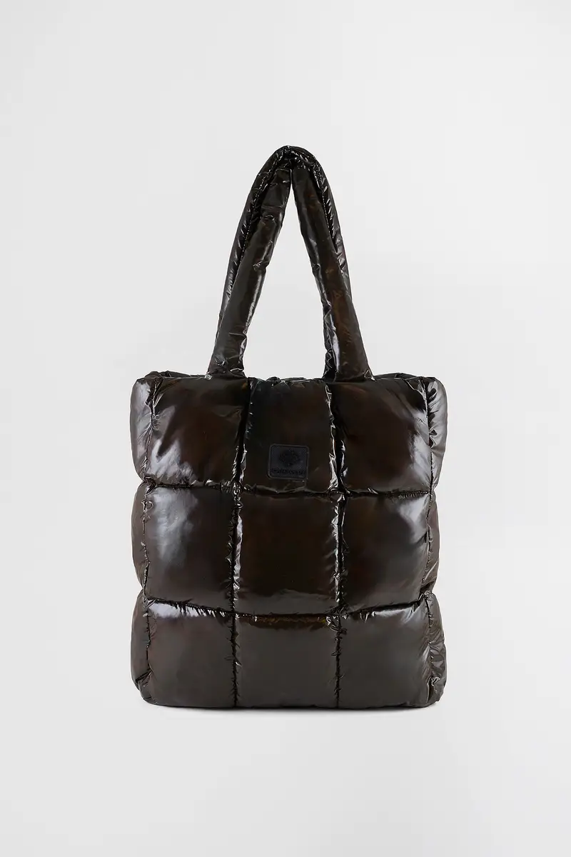 Shopper riciclata lucida RECYCLED GLOSSY black olive