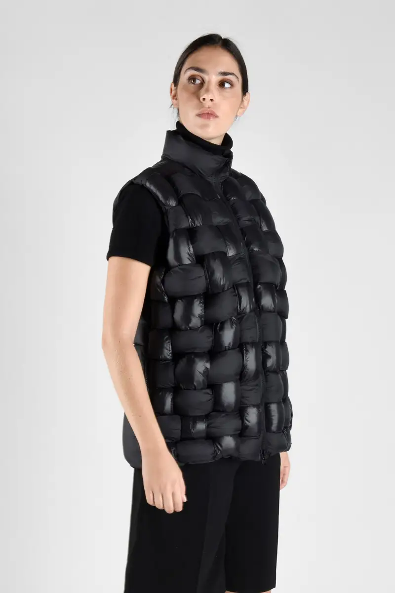 Sophie vest long BLACK