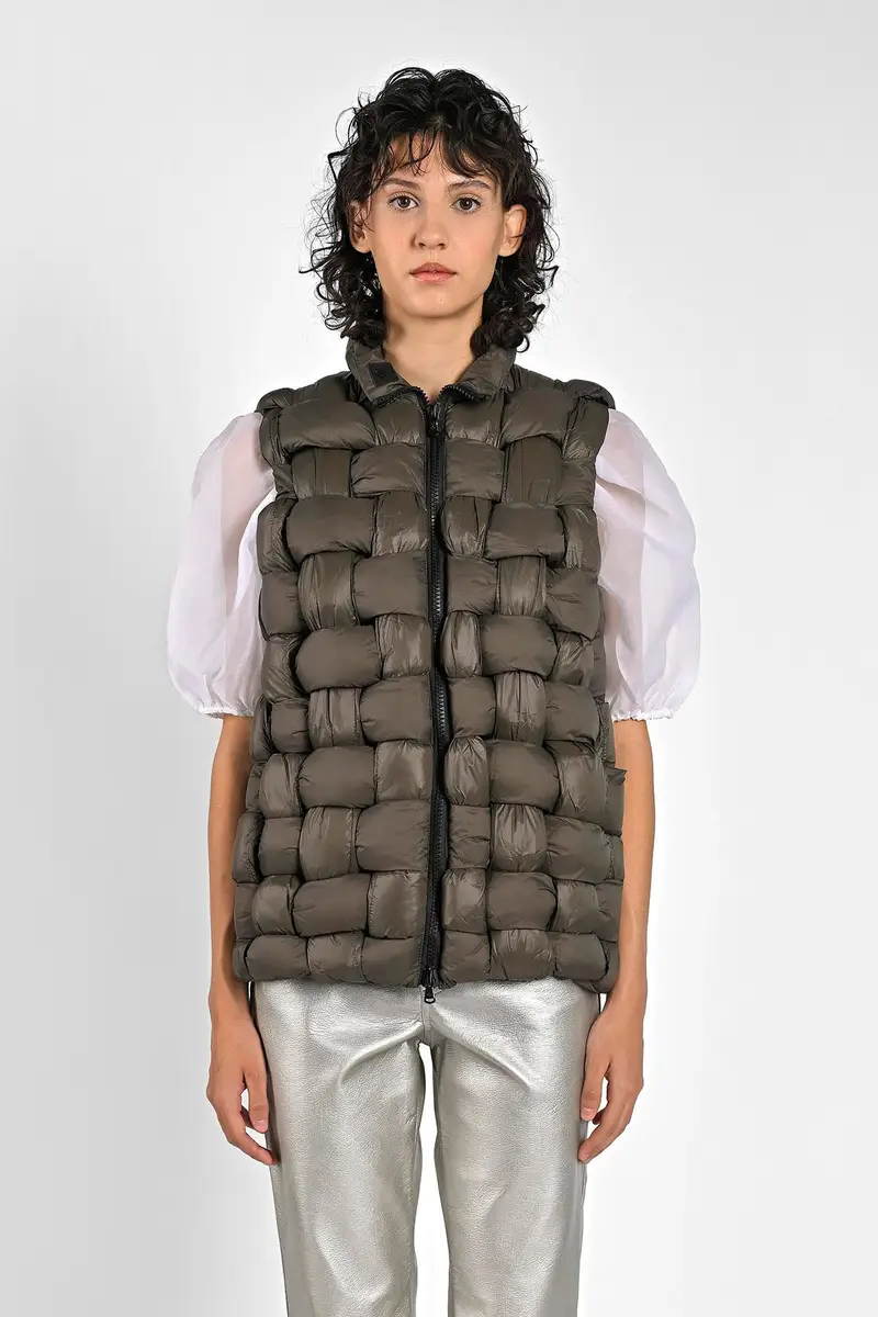 Sophie vest long BLACK OLIVE