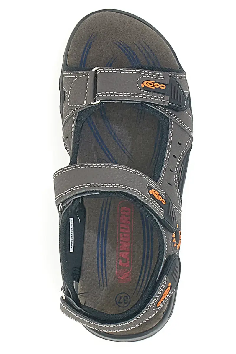 Sandali marroni con strappi regolabili Canguro CA1002 da donna [TESTA DI MORO] miniatura 3