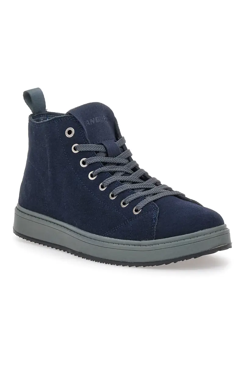 Sneakers blu in camoscio con suola in gomma Canguro CA817 [BLUE] miniatura 2