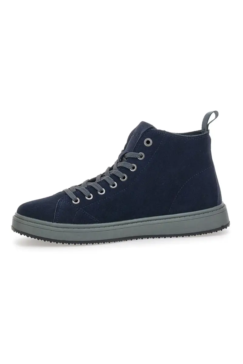 Sneakers blu in camoscio con suola in gomma Canguro CA817 [BLUE] miniatura 4