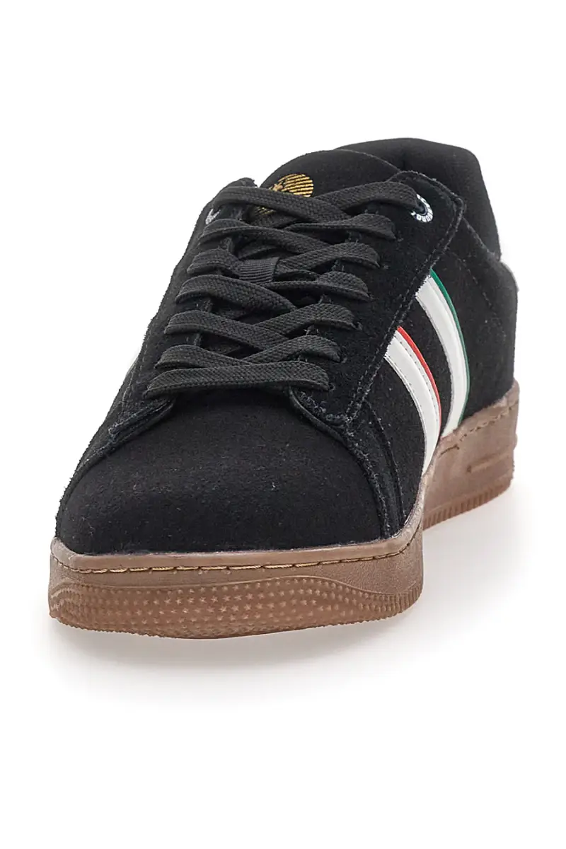 Sneakers nere con bande bianche CANGURO 591 [NERO] miniatura 3