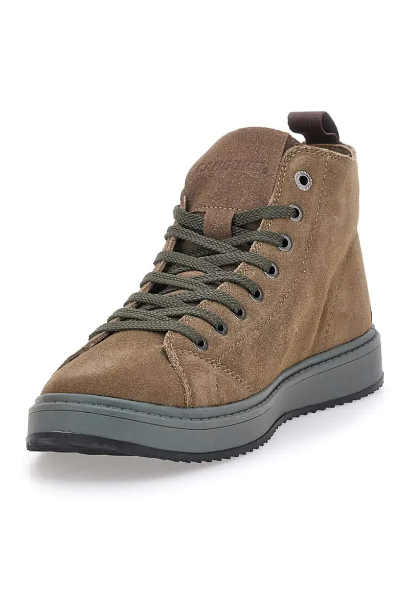 Sneakers taupe in camoscio con suola in gomma Canguro CA817 [TALPA] miniatura 3