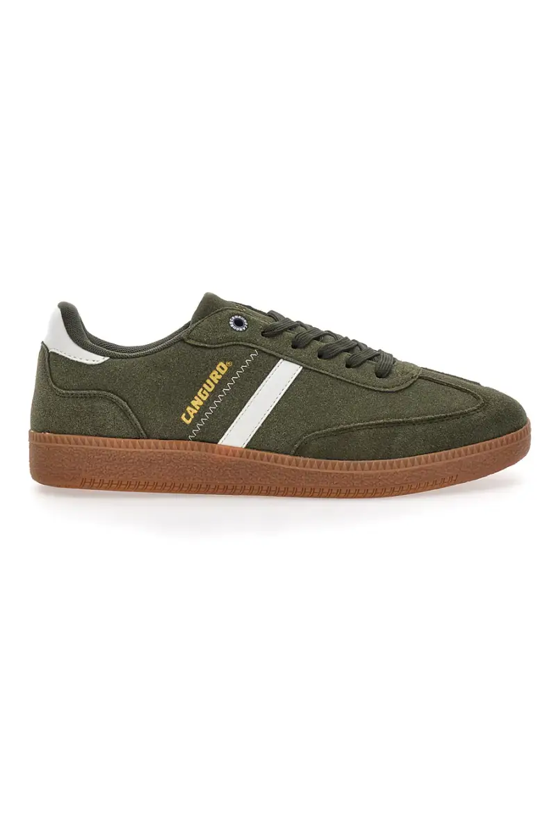Sneakers Verdi Con Chiusura Lacci Canguro 385 [MILITARE]