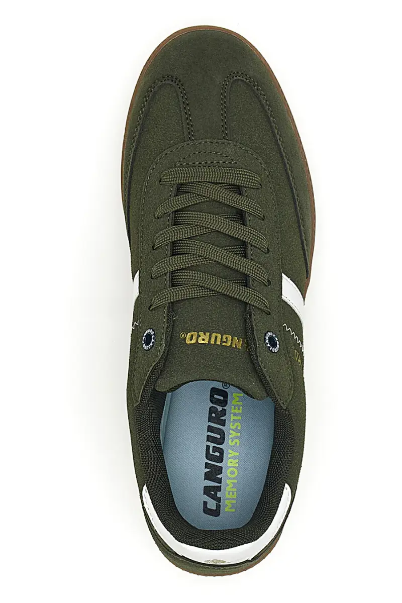 Sneakers verdi con fondo a contrasto Canguro CA385 [MILITARE] miniatura 3