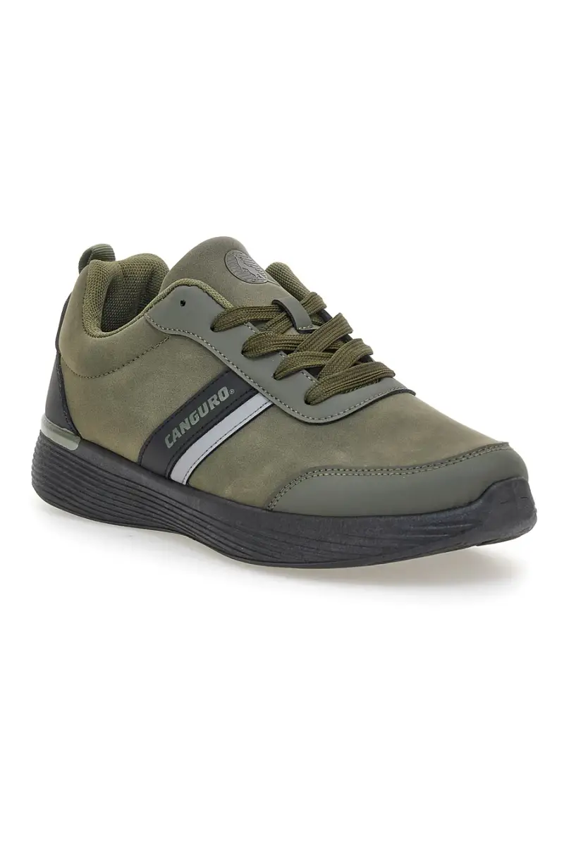 Sneakers verdi con inserti neri e suola flessibile Canguro CA1241 [MILITARE] miniatura 2