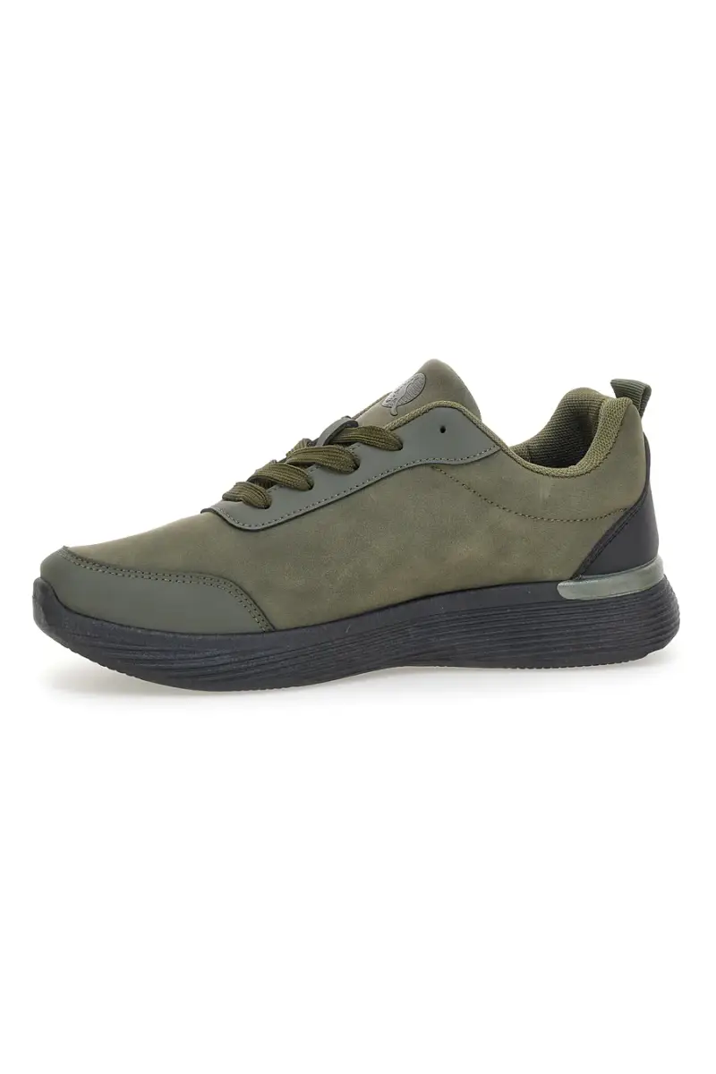 Sneakers verdi con inserti neri e suola flessibile Canguro CA1241 [MILITARE] miniatura 4