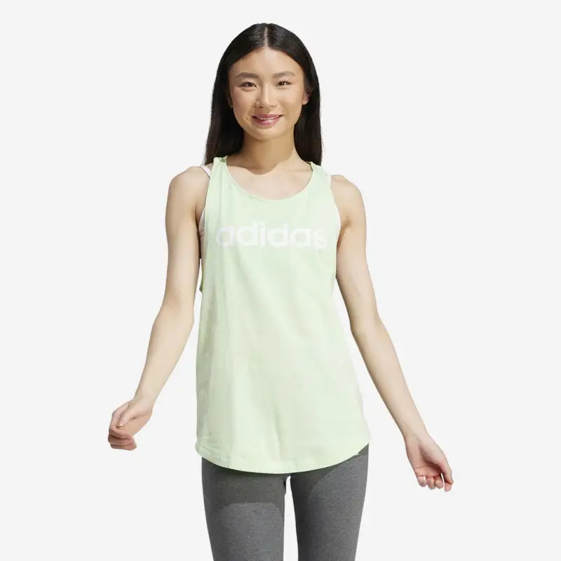 Canotta ADIDAS donna palestra regular fit cotone verde |  Adidas