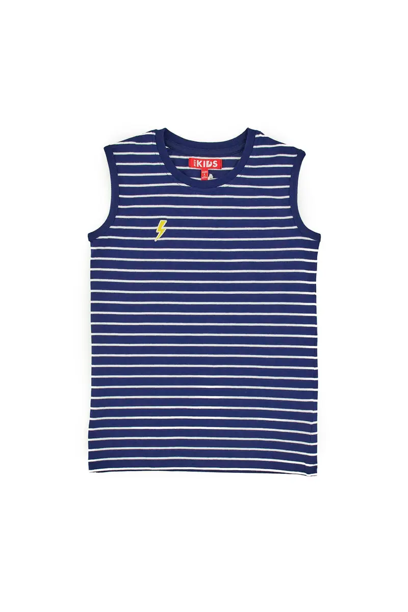 Canotta Blu con Righe Bianche Pitt Kids PT-B-T-05008