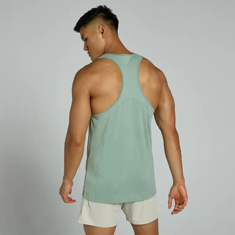 Canotta con spalline sottili e inserti MP Tempo da uomo - Verde chiaro - XS miniatura 3