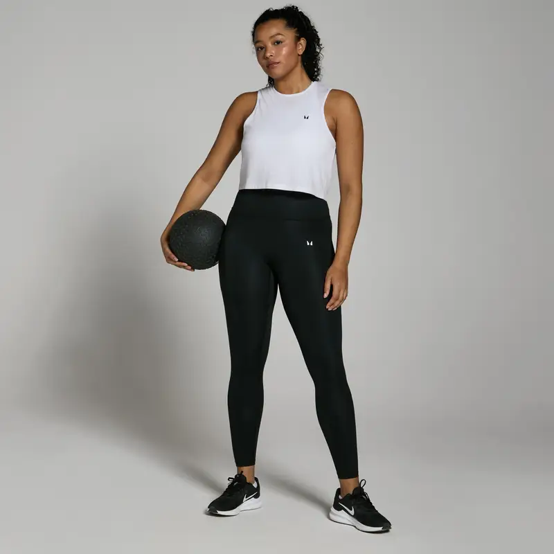 Canotta crop sportiva MP da donna - Bianca - XXS miniatura 3