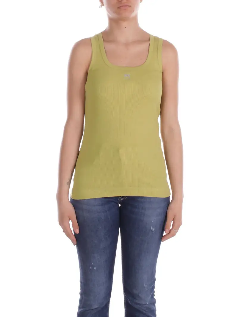 Canotta Donna PINKO Verde Calcolatore canottiera