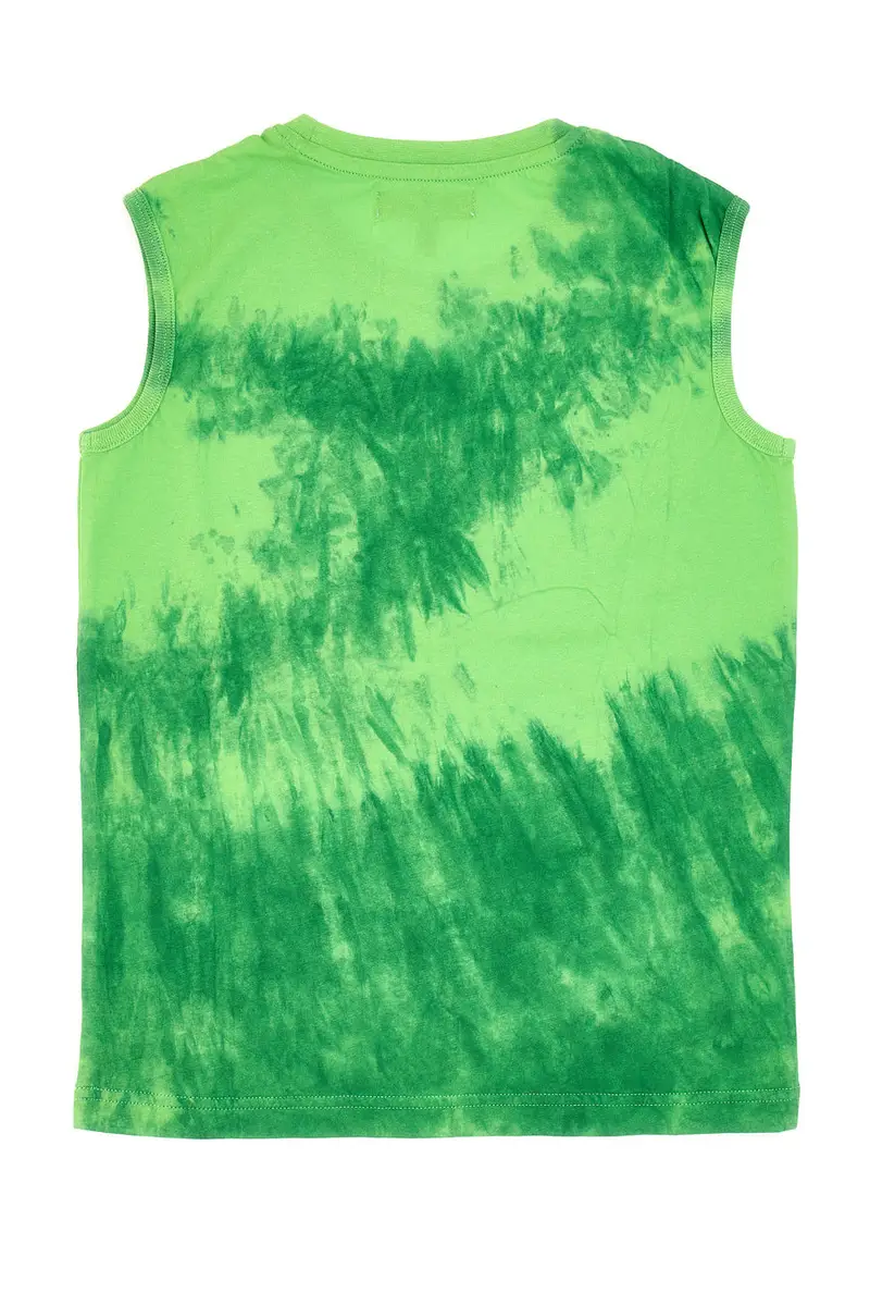 Canotta Verde Effetto Tie-Dye Pitt Kids PT-B-T-05036 miniatura 2