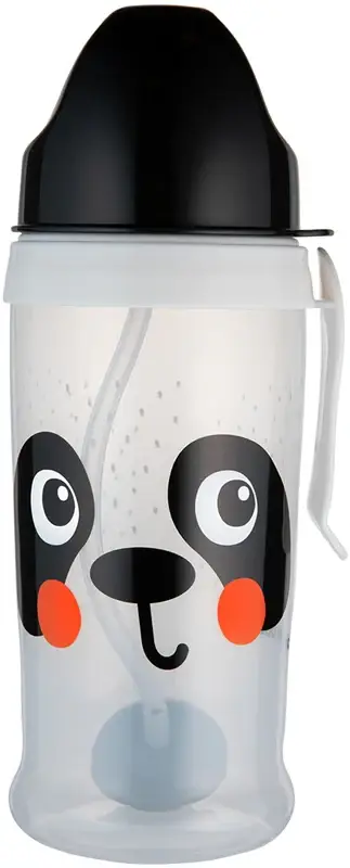 BabiesBoo Sport Cup bottiglia per lo sport con cannuccia con pesi Panda 350 ml
