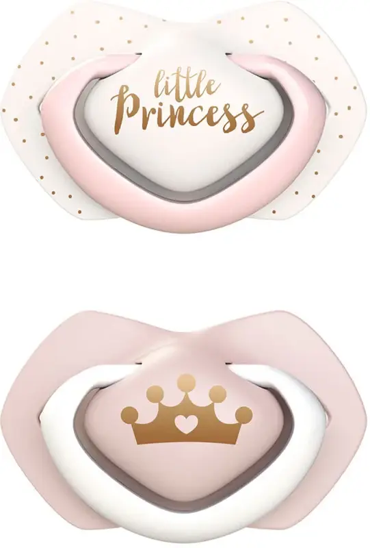 Royal Baby B 6-18 m ciuccio rosa 2 pz