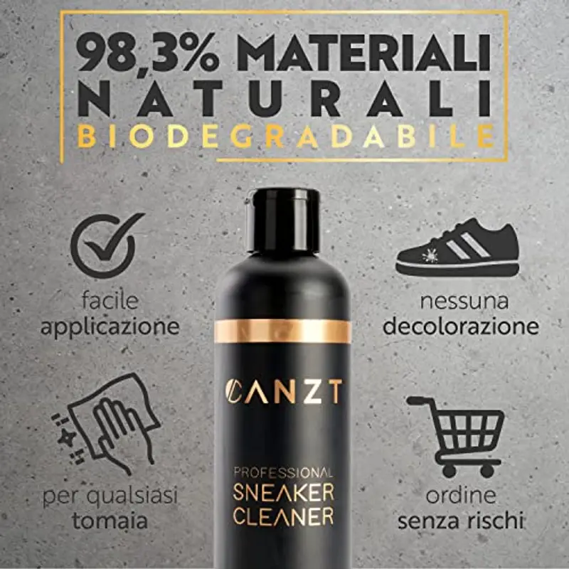 Canzt Kit Pulizia Scarpe – Pulisci Sneakers per Pelle, Nubuck, Camoscio e Tessuto – Detergente Scarpe Bianche con Spazzola & Panno in Microfibra miniatura 3