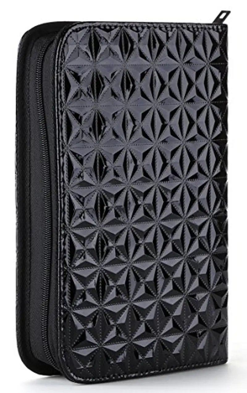 Capiente astuccio portaforbici da parrucchiere e barbiere, in pelle sintetica