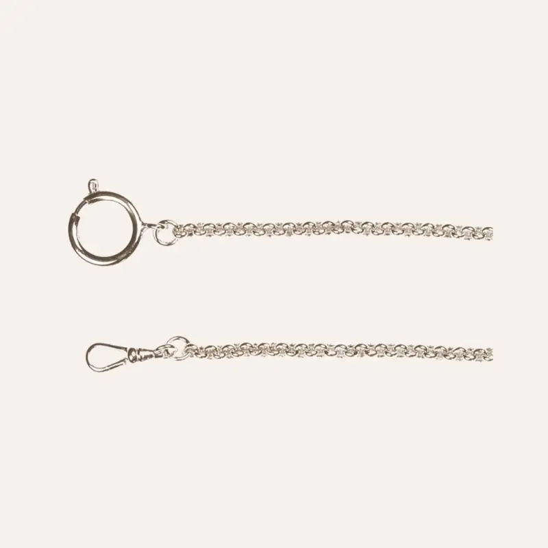 Catenella per Orologio da Tasca Capital in Metallo Argentato