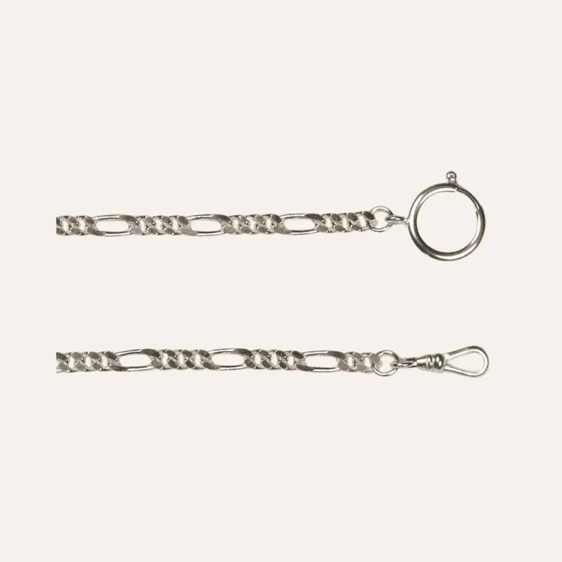 Catenella per Orologio da Tasca Capital in Metallo Argentato