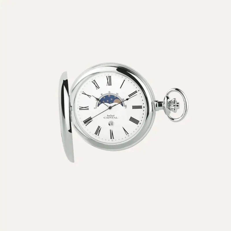 Orologio da Tasca Al Quarzo Capital con Fasi Lunari Tx103