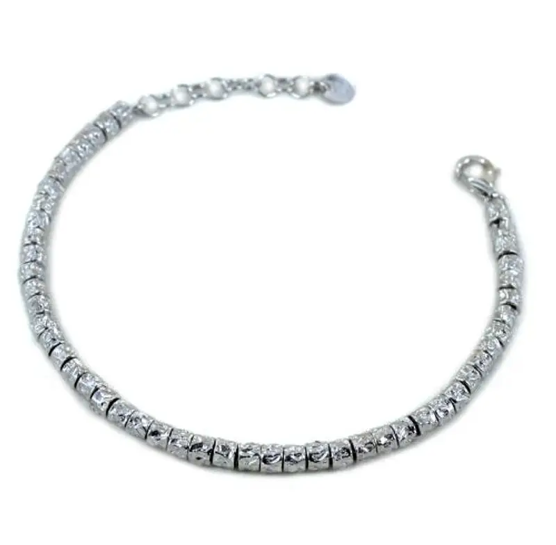 bracciale in argento con dadini