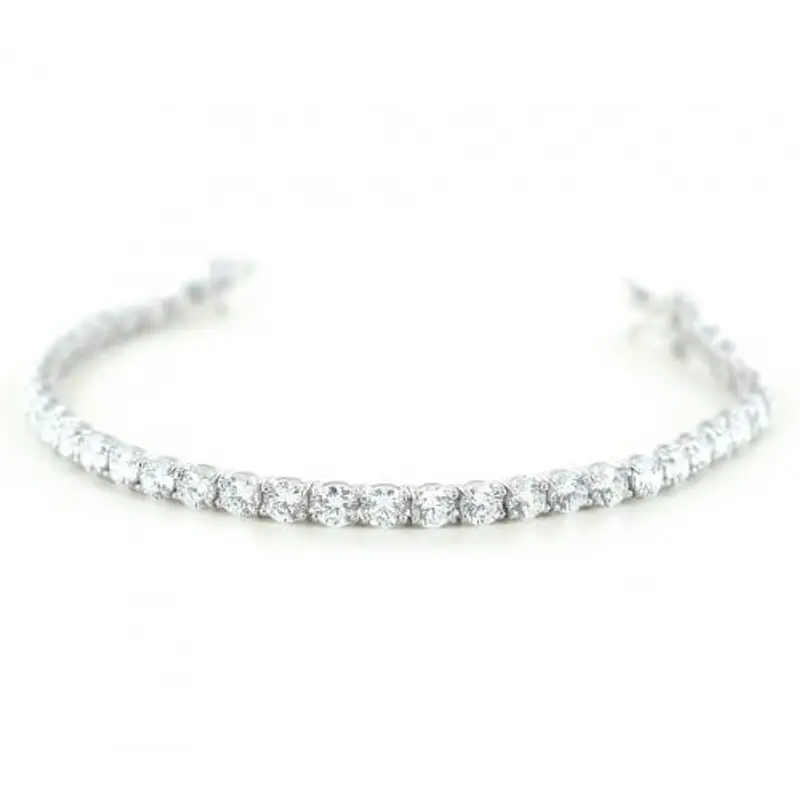 bracciale tennis in argento e zirconi bianchi 16 cm - large 4 mm