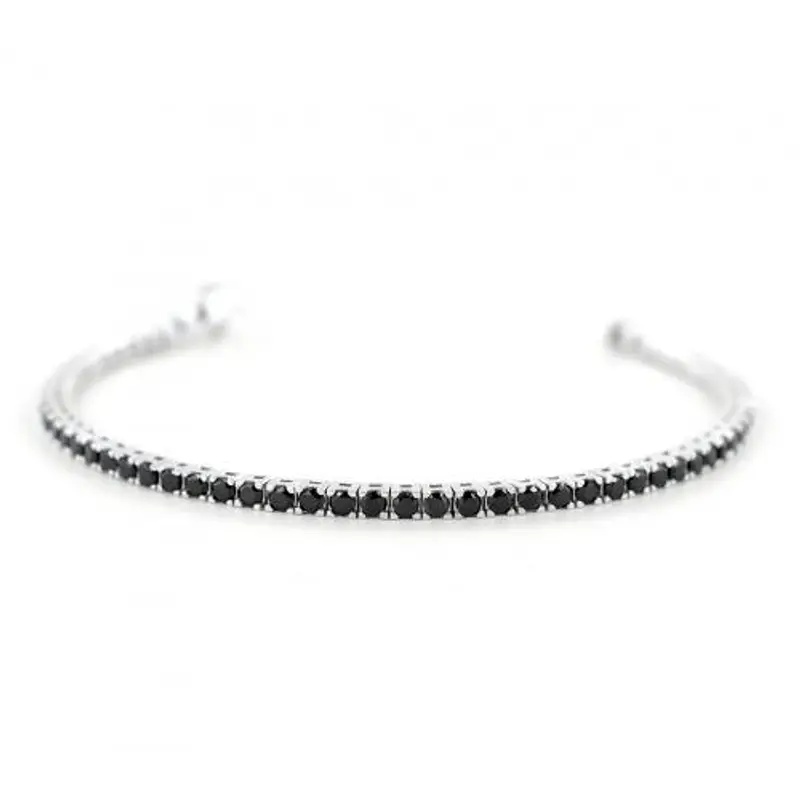 bracciale tennis in argento e zirconi neri 18 cm - 2.70 mm