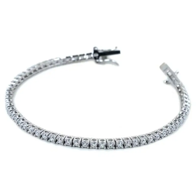 bracciale tennis uomo in argento e zirconi bianchi 19 cm - 2.50 mm