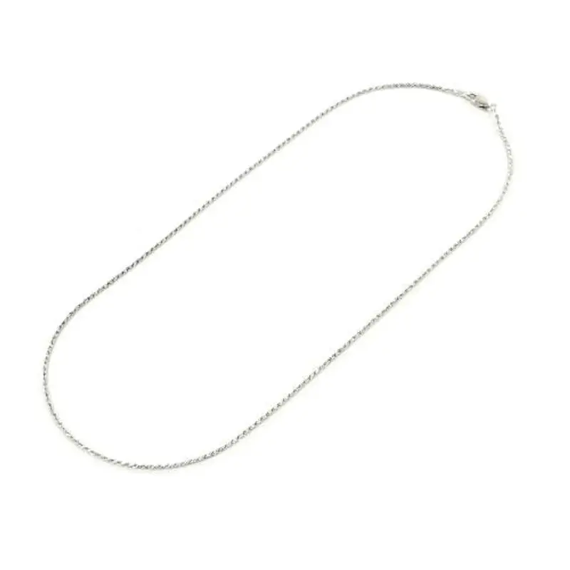 catena a corda in argento 45 cm maglia fune