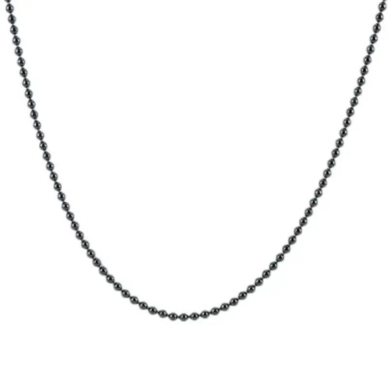 catena a pallini in argento brunito 80 cm catena