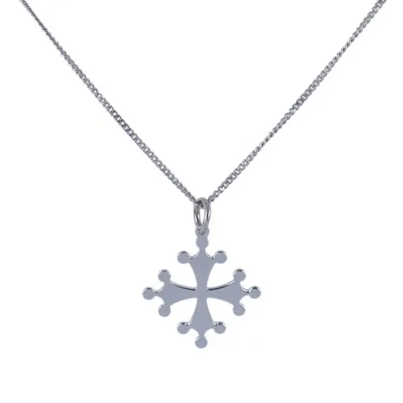 catena con ciondolo croce pisa maxi in argento