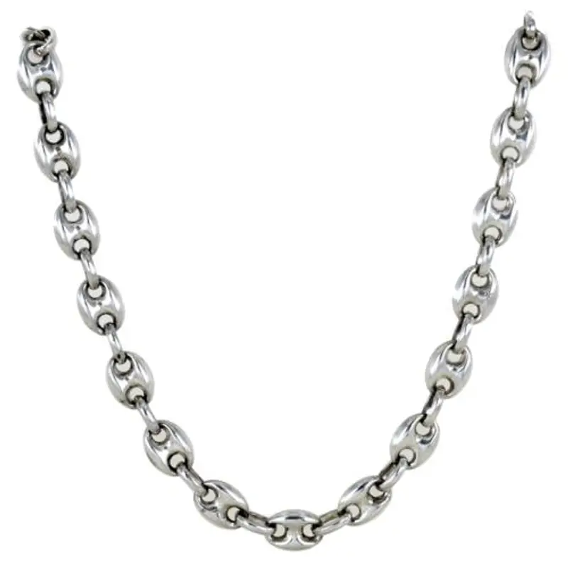 catena da uomo in argento lunga 70 cm maglia marina grande