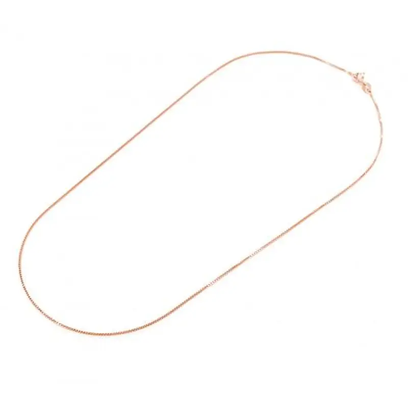 catena unisex veneziana in argento rosa 45 cm