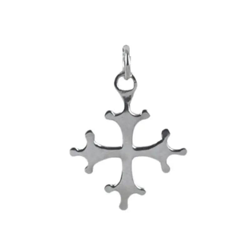 ciondolo croce pisa grande in argento