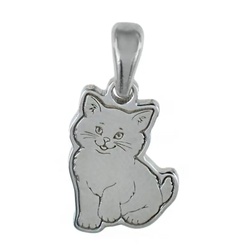 ciondolo gatto in argento